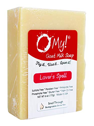 O My! Goat Milk Soap :: All Natural Hand, Face & Body Soap, 6 Oz. Bar :: Handmade in USA with Farm Fresh Goat's Milk :: Lightly Scented, Non Drying, Cruelty Free, Lovers Spell image 5