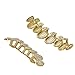 Irregular Eight-Tooth Braces, Micro-Inlaid zircons, Pointed dentures, Gold (Set)