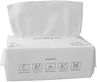 SWR disposable face towel,Sensitive Skin Washing Towel, MakeupTowel, Lint Free Facial Tissue, Cloth Thick Makeup Removing, 100% Plant Based Fiber, 100 Count, 1.0 Count