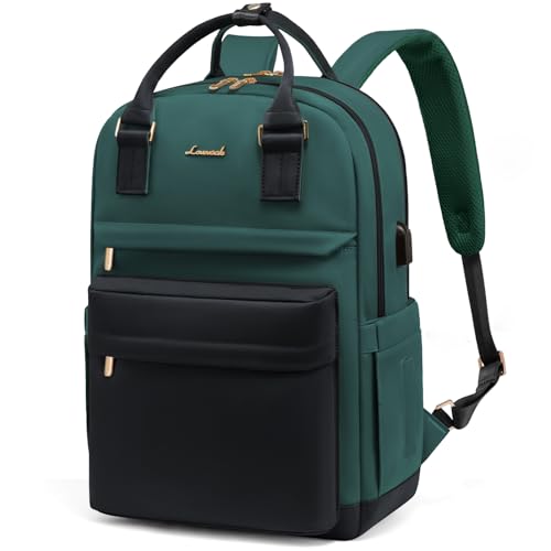 LOVEVOOK Laptop Backpack for Women 15.6 Inch Laptop Bag with USB Port, Fashion Waterproof Backpacks Teacher Nurse Stylish Travel Bags Vintage Daypacks for College Work