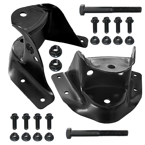 iiLentes 722-045 722-006 722-007 722-102 Pair Rear Leaf Spring Rearward Shackle Hanger Bracket and Forward Hanger For 1988-1997 Chevy GMC C1500 C2500 15529431 15640442