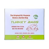 EDYCARX Nylon Turkey Bags 19' x 23.5', 100 Pack, 5 Gallon Multi-Purpose Oven Bags for Cooking Baking & Harvesting, Smell Proof, Oven Cooking Safe