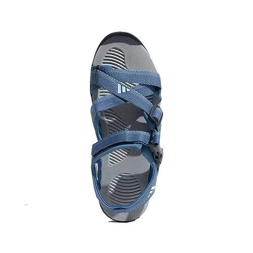 Image of Adidas Men NU GLADI M Synthetic Outdoor Sandal CBLACK /DOVGRY /BLIBLU | HPW45