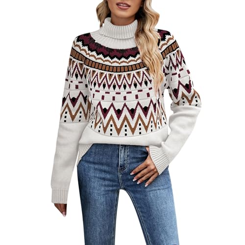 Suéter de leopardo para mujer con cuello redondo y manga larga casual