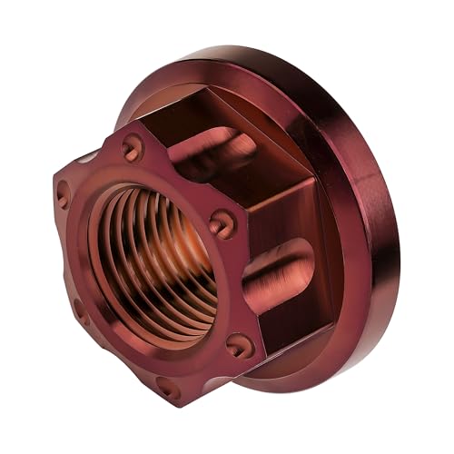 Image of Titanium M6 M8 M10 M12 M14 M16 Flange Bolt Nut Bicycle Motorcycle Rear Axle Car Modification Accessories Pack of 6 (M16 Pitch 1.5mm, Burgundy)