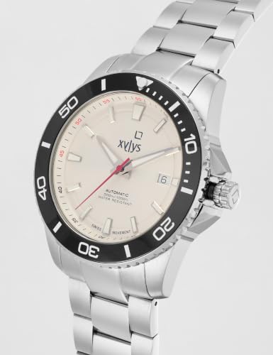 Image of Xylys Xiphias Automatic Analog with Date Silver Dial Silver Stainless Steel Strap Watch for Men - 40063SM01E