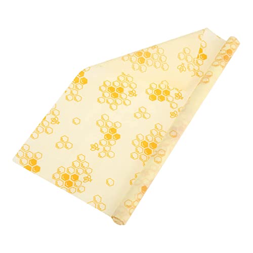 Bio Bienenwachstücher Rolle 33x100CM Wachspapier für Lebensmittel aus Bienenwachs und Baumwolle Käsepapier Wiederverwendbar für Käse Brot Obst Bienenwachstuch Natürlich & Schneidbar Gemüse