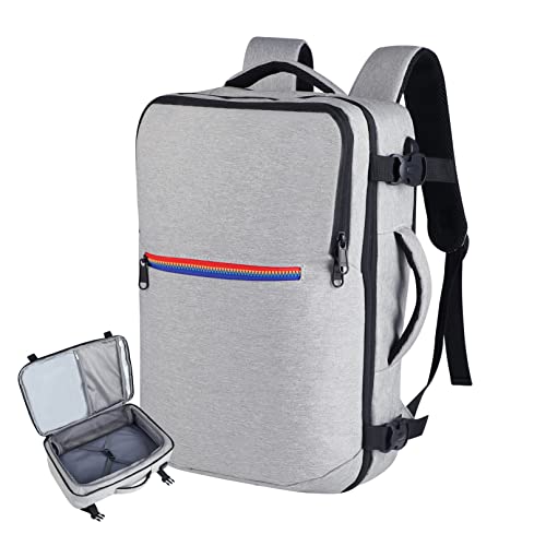 MAYMOONER Travel Backpack for Men Women with USB Charging Port,TSA Flight Approved Carry on Backpack,15.6 inch Laptop Backpack for College School Business Trip Grey