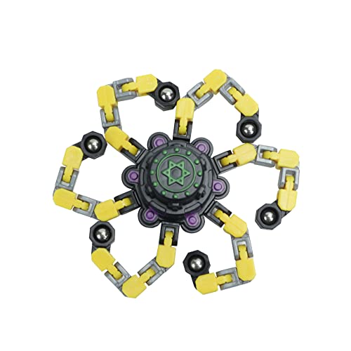 12 Pack Transformable Fidget Spinner Toy, Chain Links Finger Tip Spinning Robots, Sensory Toy, Stress Relief Toy, Fun Party Favor (12 Pack Assorted) #TOP5