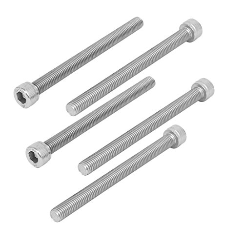 uxcell M10 x 120mm 304 Stainless Steel Hex Socket Head Cap Screws DIN912 5PCS