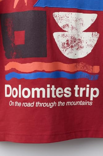 Image of Alan Jones Clothing Boys Oversized Cotton Printed T-Shirt | Round Neck, Short Sleeves, Casual Wear