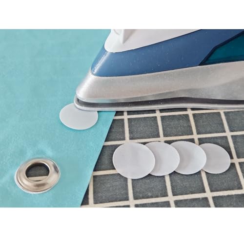 200 Stück Aufbügelbare Ösenpatches 20mm - Bügelflicken Für Ösen Und Druckknöpfe | Verstärkung Für Stoffe