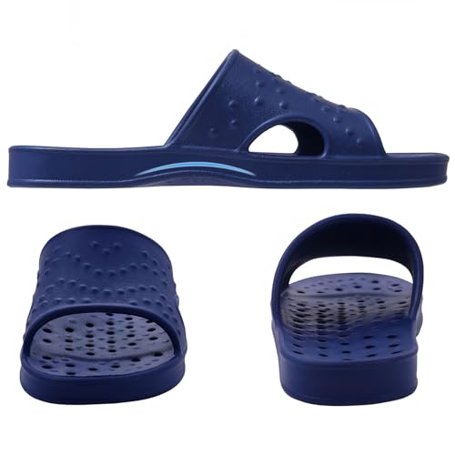 Image of shevalues Shower Shoes for Women Men with Arch Support Quick Drying Pool Slides Lightweight Beach Sandals with Drain Holes