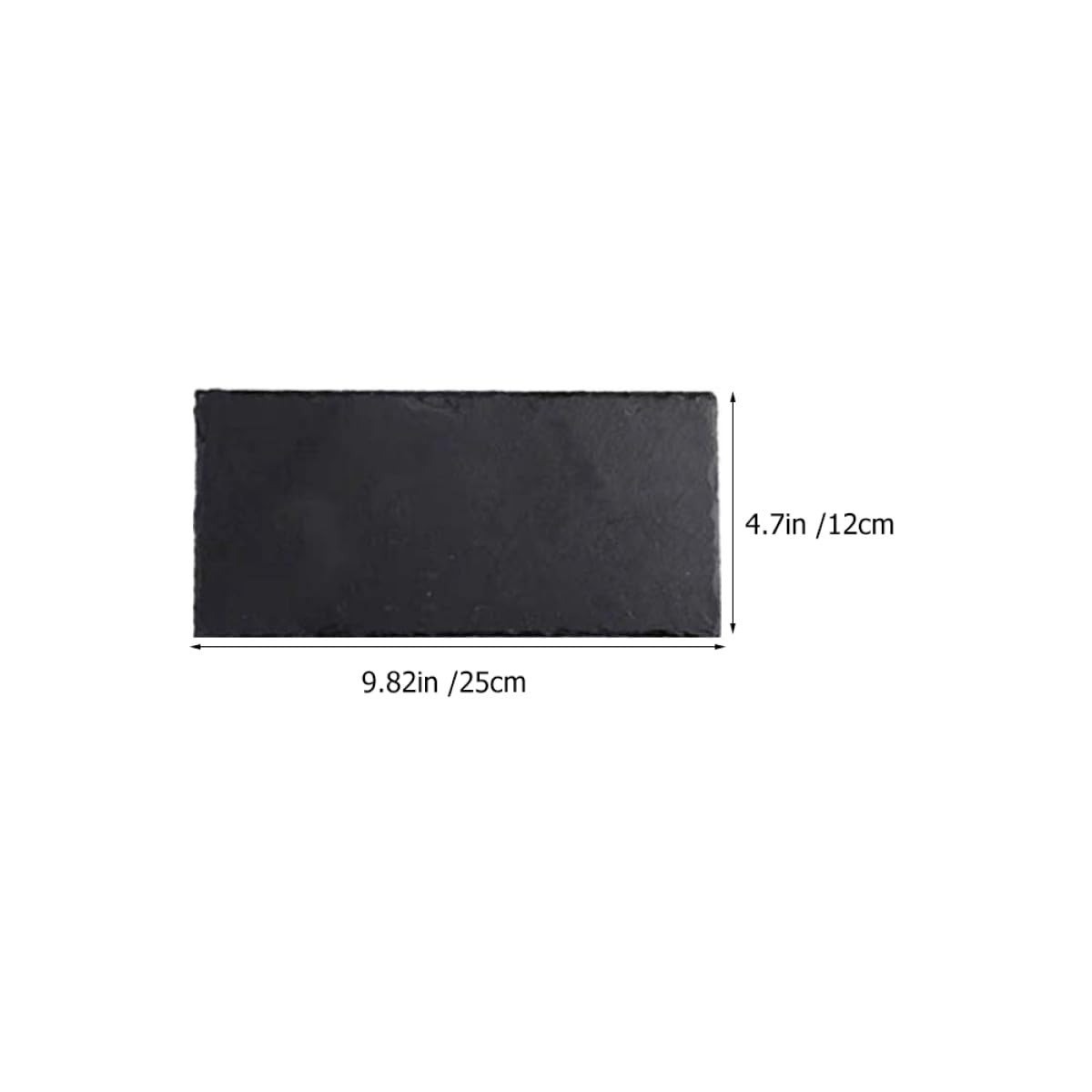 Assiette de Sushis Rectangulaire 4 Pièces en Ardoise Noire Élégante