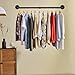 Industrial Pipe Clothing Racks Wall Mounted,Wall Mount Clothes Bar,Heavy Duty Iron Garment Racks,Space Saver Multi-purpose Hanging Rod for Laundry Room,Closet Storage,36.2in(2 Packs)