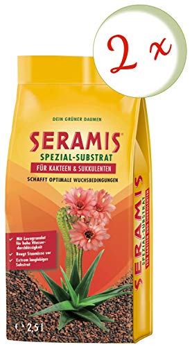Oleander Hof® Spar Set: 2X Seramis Special Substrate for Cactus and Succulent Plants 2.5 Litre + Free Oleander Yard Flyer