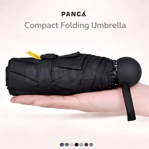Image of PANCA Umbrella Foldable Compact Travel Umbrella | UV Protection Sun & Rain | Windproof Strong Frame | Lightweight Portable for Men Women, kids boys girls