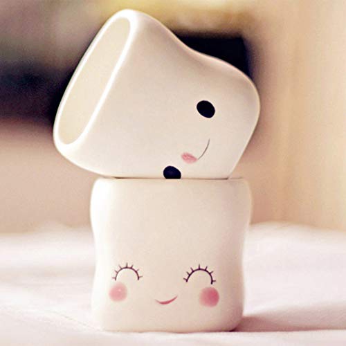 Marshmallow Shaped Mugs Set of 4, Formemory 6 oz Mini Marshmallows for Hot Chocolate Mugs Unique Ceramic Kids Cocoa Mug for Home Coffee Bar Decoration-Funny Coffee Mug Gift - Thumbnail 2