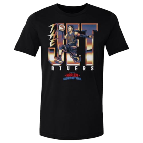 500 LEVEL Jet Rivers Harlem Globetrotters Nickname Shirt (Black XXX-Large)
