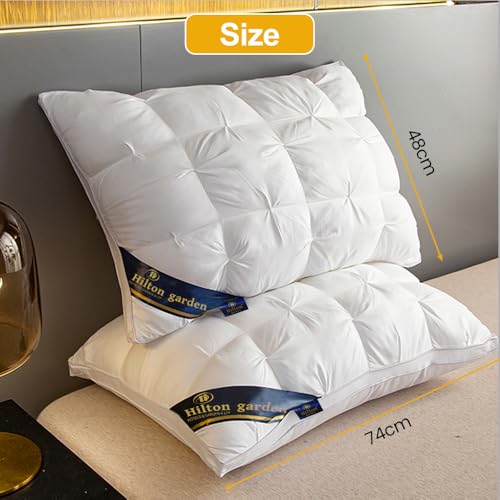 Set 2 Almohadas de Pluma Sintética Tamaño Queen miniatura 4