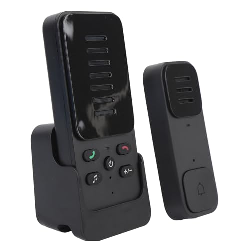 Ymiko Long Distance Wireless Voice Intercom Doorbell with One Key Call, Clear Sound, Long Battery Life, for Easy Install - Detailed View