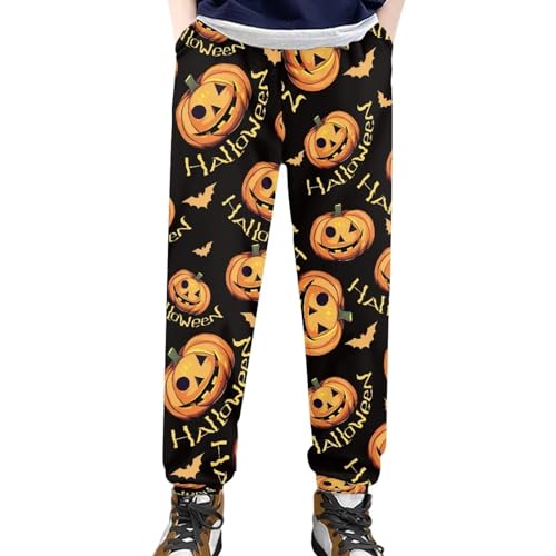 Halloween Workout Pants for Kids Oversized Sweatpants Running Trackpants for Teen Boys Girls Sweatpant with Pocket