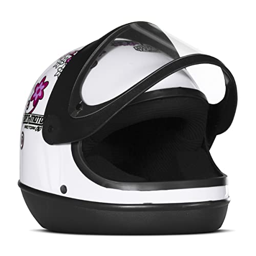 Pro Tork Capacete Sport Moto For Girls 58 Branco/Rosa