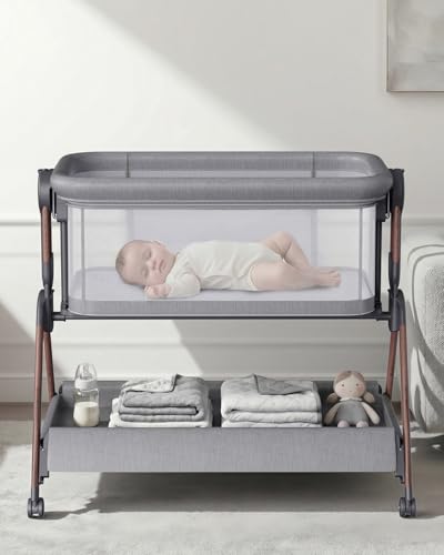 3-in-1 Baby Bassinet Bedside Sleeper with Storage