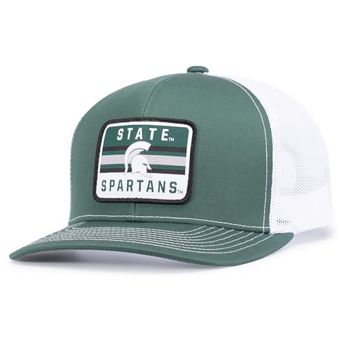 Pacific Headwear NCAA Michigan State Men's Contrast Stitch Trucker Snapback