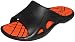 Men's Sport Slide-in Slippers, Light Weight Flip Flops for indoors or outdoors - In 4 colors (10, Black/Orange)