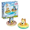 TOMY Toomies Splash & Float Bingo and Bluey Water Toys – 2-in-1 Toddler Bath & Pool Play Set with Pour Cups & Water Wheels – Ages 18 Months+
