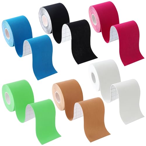 🔬 Materiali di Alta Qualità Realizzato con 95 % di cotone morbido e 5 % di elastico. Il tape segue perfettamente i movimenti del corpo, rimane flessibile e resistente all'estrazione. Iperallergene e compatibile con la pelle, anche per le pelli sensibili.