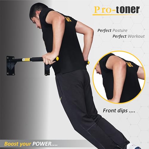 Image of Wall Mountable Dips Bar for Dips and Leg Raise, for Home and Gym