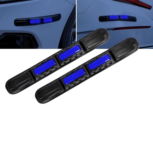 Image of Janvitha Set of 2 Car Bumper Safe Guard Strip, Universal Front Rear Bumper Protector Anti-Collision Anti-Scratch for All Cars and Trucks (2 * 1, Blue)