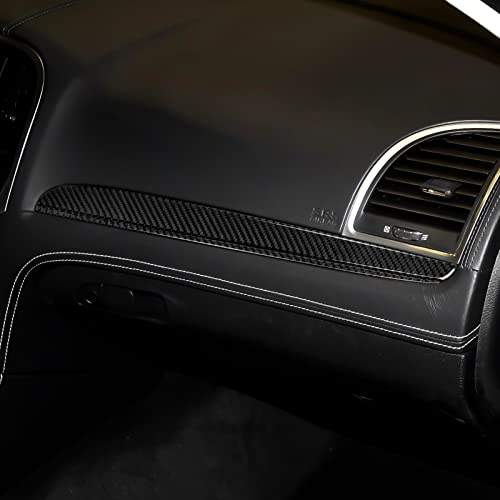 Image of Car Copilot Decor Strips Decals for 2011-2023 Chrysler 300 / 300C / 300S / Limited /Touring /Base Accessories Carbon Fiber Stickers