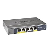 netgear prosafe gs105v5 ENERGIEEFFIZIENT: Switch PoE 4 Port optimiert Energieverbrauch und senkt Betriebskosten, da mit energieeffizientem Ethernet-Modus IEEE802.3az kompatibel