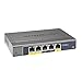 Produktbild Netgear GS105PE PoE Switch 5 Port Gigabit Ethernet LAN Switch Plus (2x PoE-PD 19W Pass-Through, Managed Netzwerk Switch PoE, ProSAFE Lifetime-Garantie, ohne Netzteil - nur PoE-powered), Grau