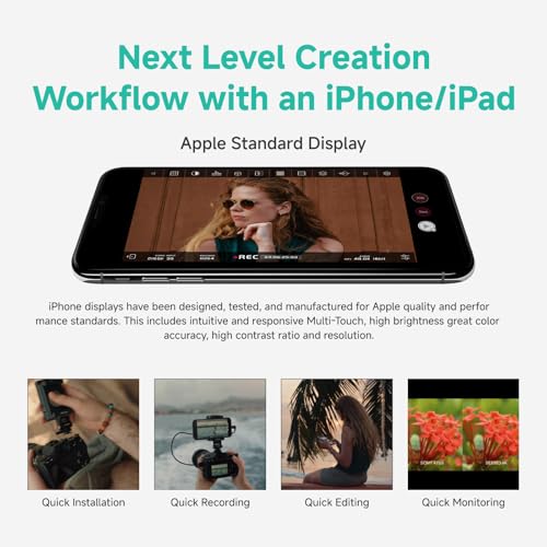 Image of Accsoon SeeMo 4K HDMI Video Transmission System, 4K30 /108060 HDMI Video Transmitter for i-Phone iPad, Real-Time Monitoring /Live Streaming /Recording /Sharing, SD Card Reader-for iOS 12 or Later