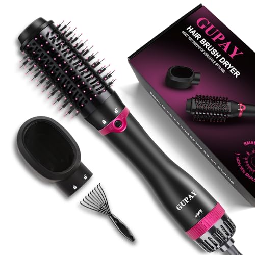GUPAY Warmluftbürste, One-Step Heißluft-Haarstyler mit 3...