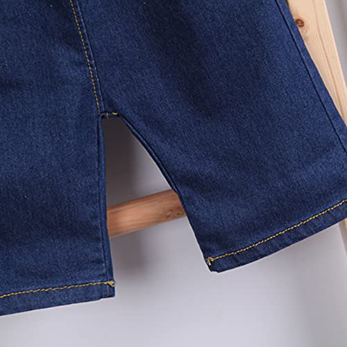 Mercatoo Conjunto de shorts jeans para bebês recém-nascidos