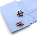 AVLUZ Crystal Scorpion Shape Cufflinks, Fashion Shirt Business Wedding Cuff Links Personalized Gift (Color : Red)