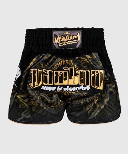 Venum Attack Muay Thai Shorts - Black/Gold - S