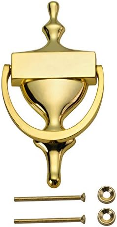 7-in Brass-Plated Entry Door Knocker