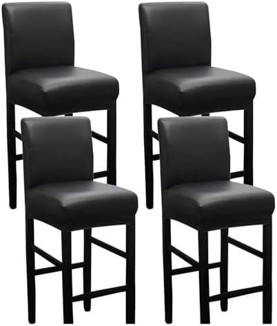 Waterproof Barstool Covers - 4 Pack Pub Chair Slipcovers for Kitchen, Home & Counter - Durable Dining Stool Protectors, Stylish & Easy to Clean