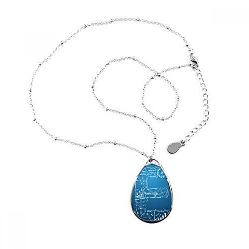 Collier pendentif Teardrop courbe de données pour un look créatif unique