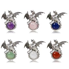 6pcs Crystal Dragon Pendants