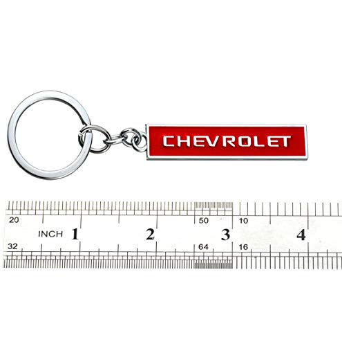 Aimoll Car Logo Key Chain Chrome Finished Aluminum Key-Ring For Chevrolet (Red) #TOP2