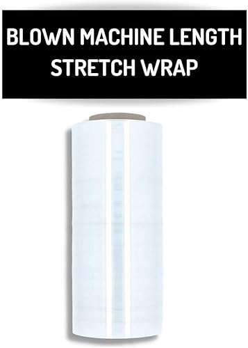 Miniatura 3 de PSBM - Envoltura elástica para máquina, 1 paquete, 20 pulgadas x 4000 pies, calibre 120, plástico transparente, rollos de película elástica soplada