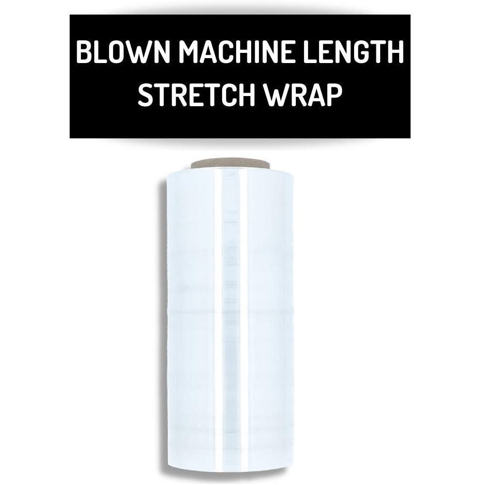 PSBM Stretchfolie für Blasmaschinen, 1 Rolle, 50,8 cm x 1500 m, 90 Gauge, robuste transparente Kunststofffolie, industrielle Stärke, Schrumpffolie für Umzug, Verpackung und Versand