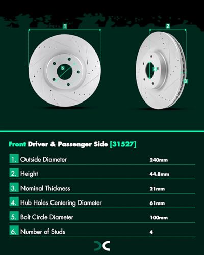 Image of SCITOO Front Disc Brake Rotors Kits Brakes Kit:31527